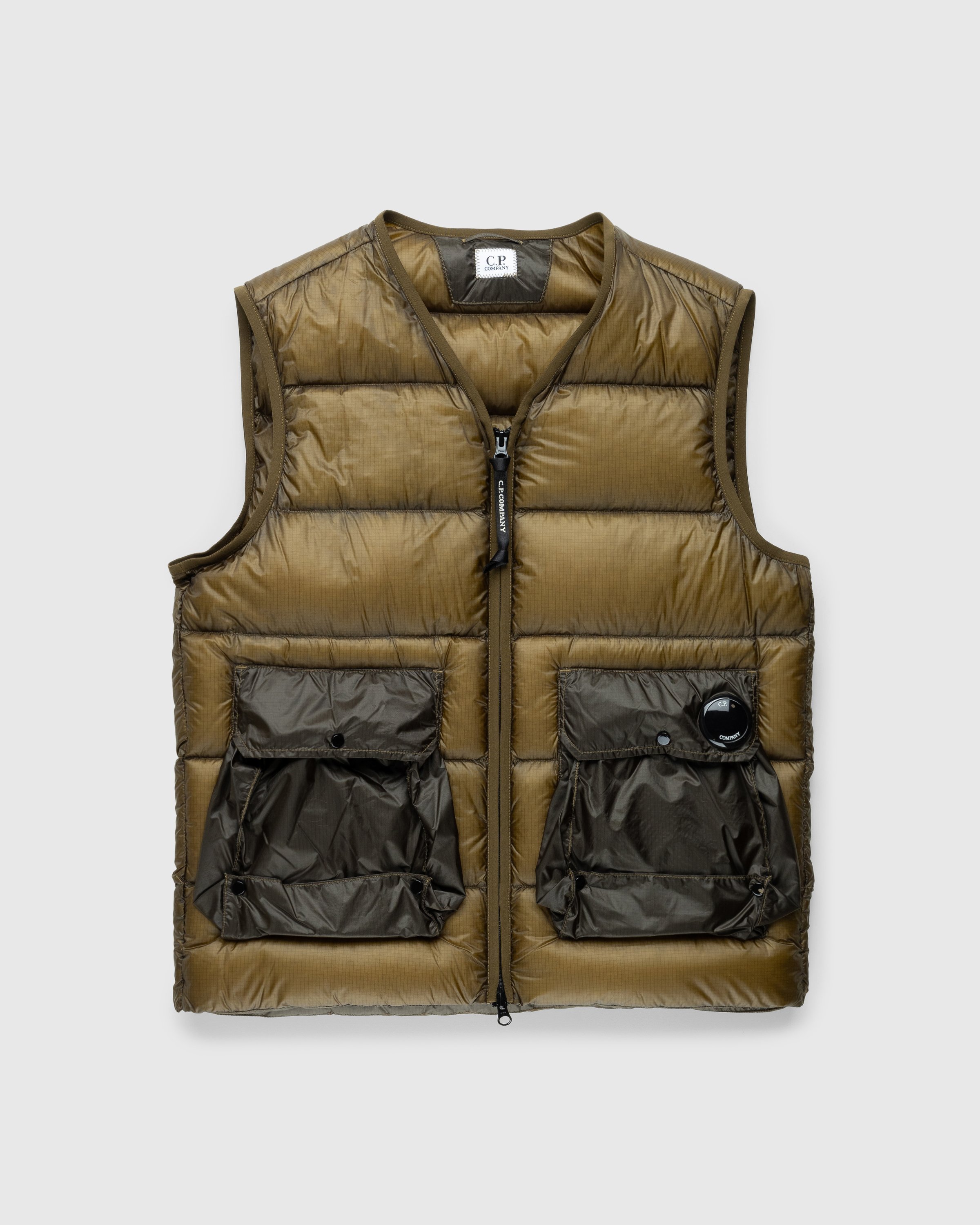 C.P. Company – Quilted Zip Vest Butternut | Highsnobiety Shop